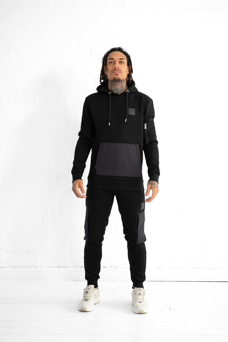 Hudson Collection Hoddie & Jogger Set - Black