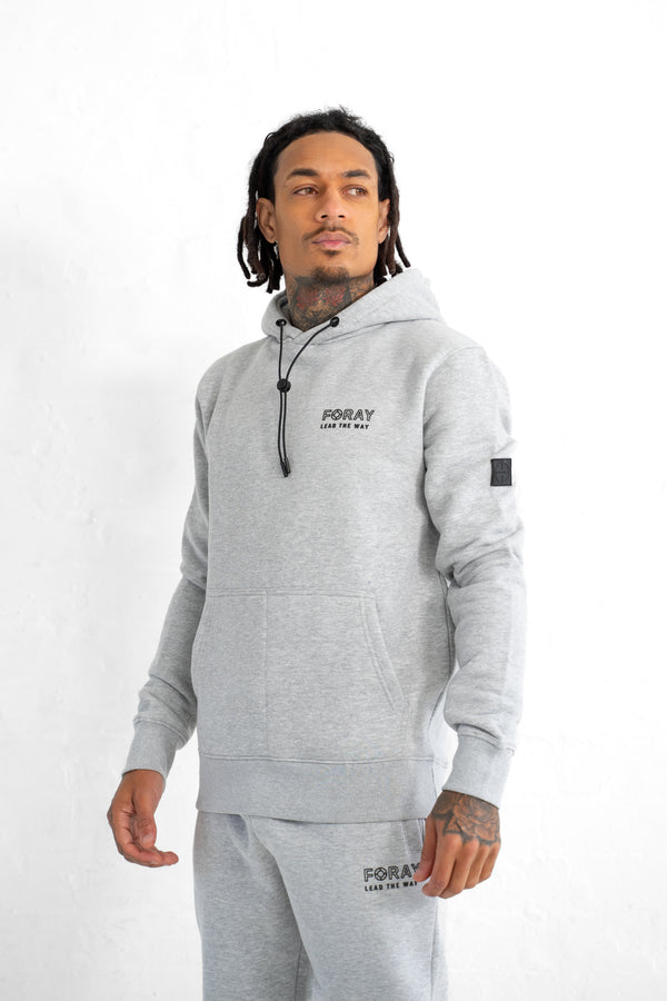 Axel Collection Fleece Hoodie - Grey Marl