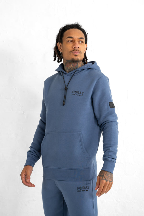 Axel Collection Fleece Hoodie - Slate Blue