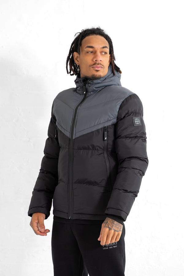 Foray Legacy Padded Jacket with Detachable Hood- Black