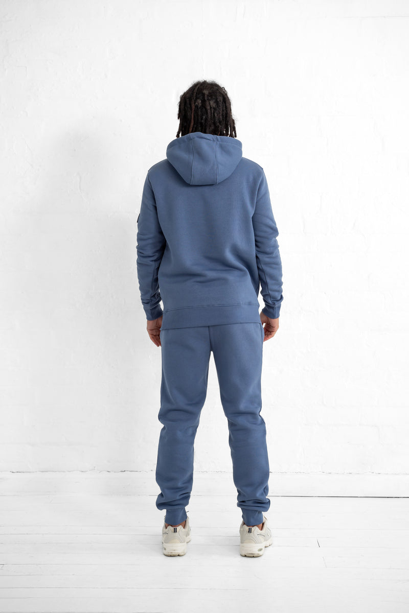 Axel Collection Fleece Hoodie - Slate Blue