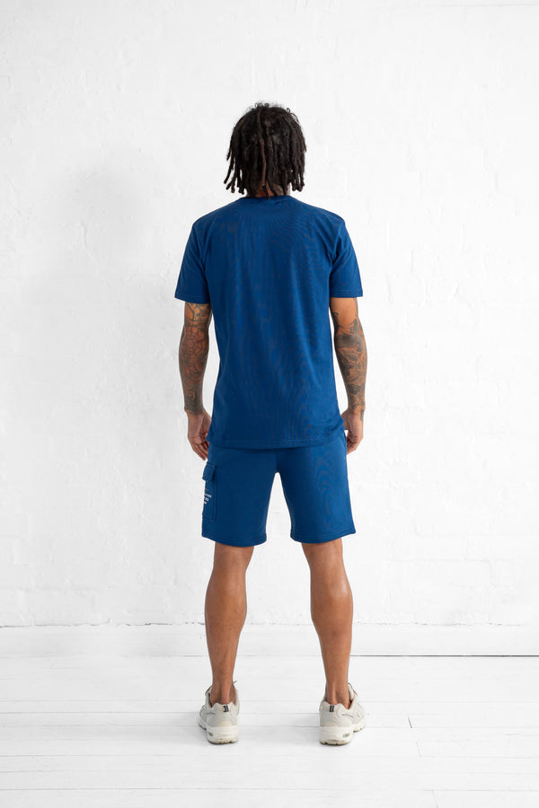 Bugsy Shorts with Plain Design & Handy Pockets - Estate Blue