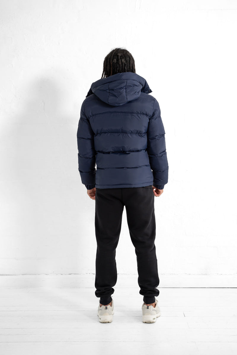 Foray Revolve Padded Jacket with Detachable Hood - Navy