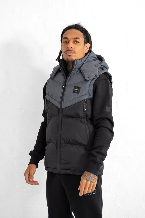 Foray Tower Padded Gilet - Black