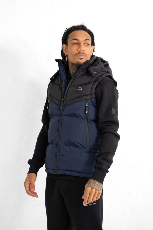 Foray Tower Padded Gilet - Navy