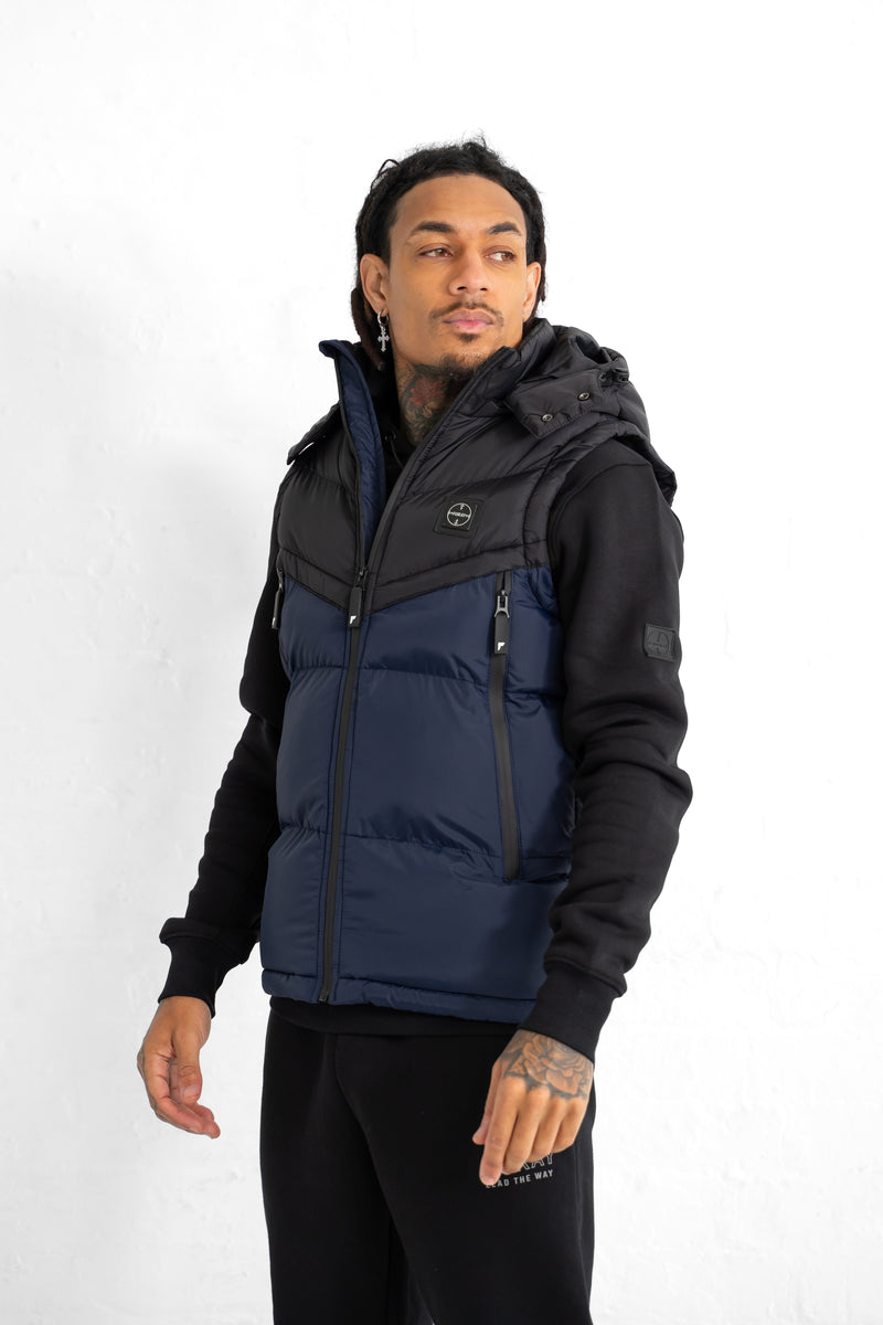 Foray Tower Padded Gilet - Navy